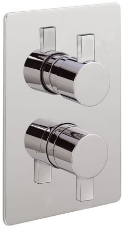 Concealed thermostatic shower valve with 2 way diverter