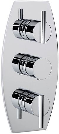 Concealed thermostatic shower valve with 3 way diverter