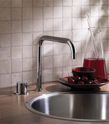 Vola 590 one-handle basin mixer with double swivel spout 090