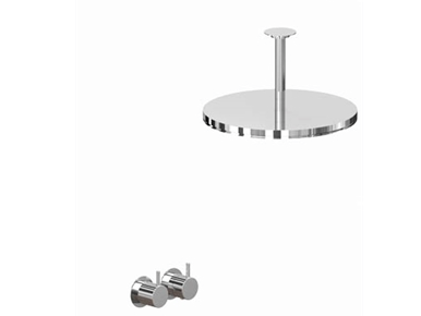 Vola shower mixer with ceiling shower head