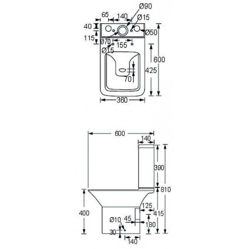 Tailored Essentials complete WC inc s/c seat short projection